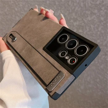 Wrist Strap Holder Matte Leather Soft Silicone Case For Samsung Galaxy S22 S23 Ultra S21 S20FE A13 A22 A52 A53 A72 A73 A51 Cover