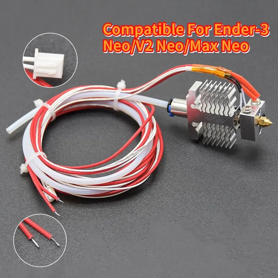 Creality Upgrade Ender 3 V2 Neo Hotend Kit All Metal Hot End Assembly, with PTFE Tubing, for Ender 3 V2 Neo 3D Printer part image 3