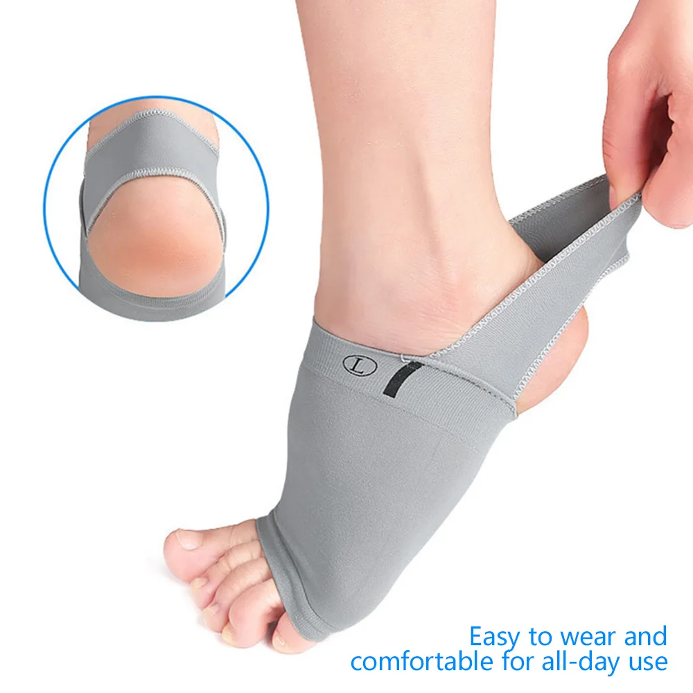 1 Pair Arch Support Sleeves Plantar Fasciitis Heel Spurs Foot Care Flat Feet Relieve Pain Sleeve Socks Orthotic Insoles Pads silicone foot insoles arch support slippers