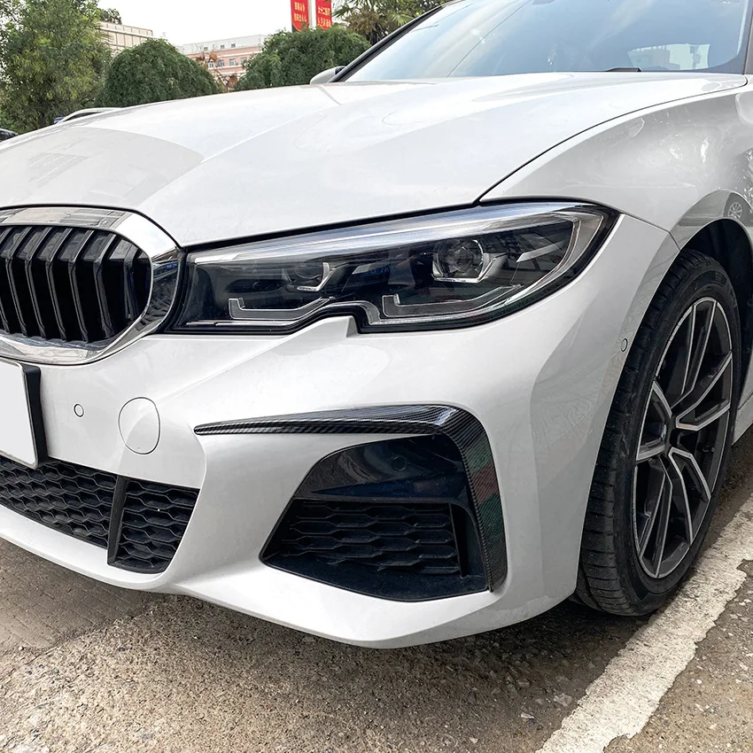 BMW G20 G21 318i 320i 325i 330i 330d 330e 2019 2020 2021 2022 프론트 범퍼 카나드 스플리터 스포일러 에어 나이프 커버 트림