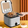 Electric Deep Fryer Mini Deep Fat Fryer Smart Home Fryer Large Capacity Oil-free French Fries Machine/1.5L 4