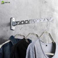 6/8/10 Holes Clothes Hooks 304 Stainless Steel Wall Mounted Drying Rack Home Folding Clothes Organizer with Screws Clothes Stand 1