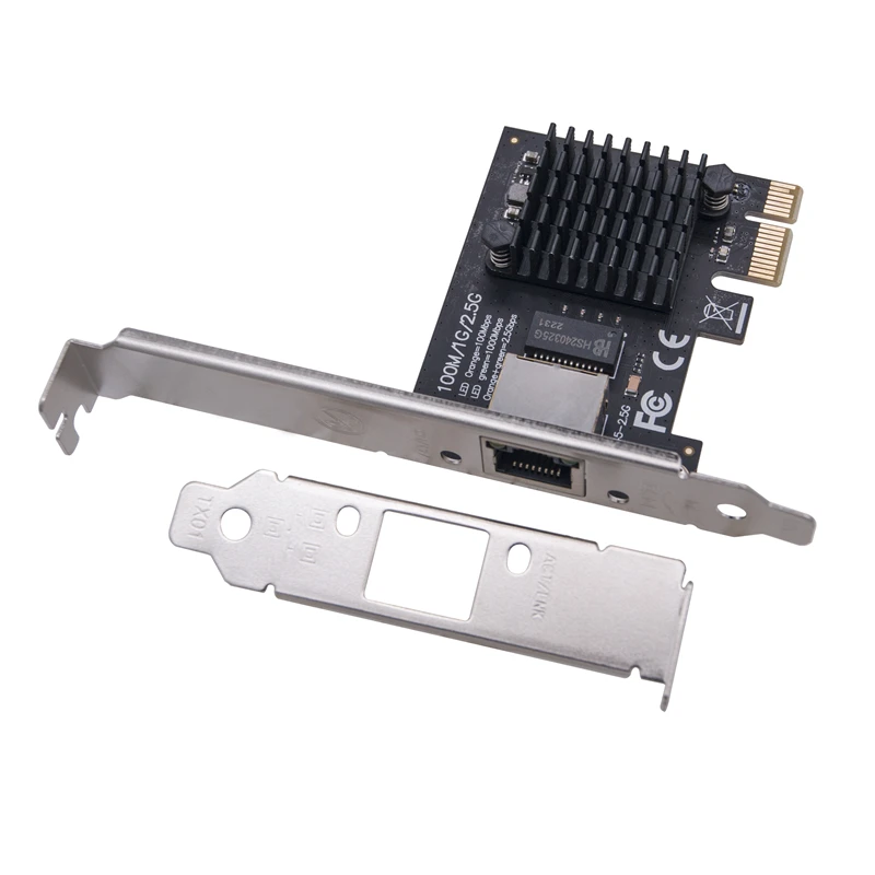 2.5Gb 기가비트 이더넷 네트워크 카드, PCI Express X1 to RJ45 포트, 2500Mbps RTL8125BG 칩, PCIE LAN 카드 및 로우 브래킷