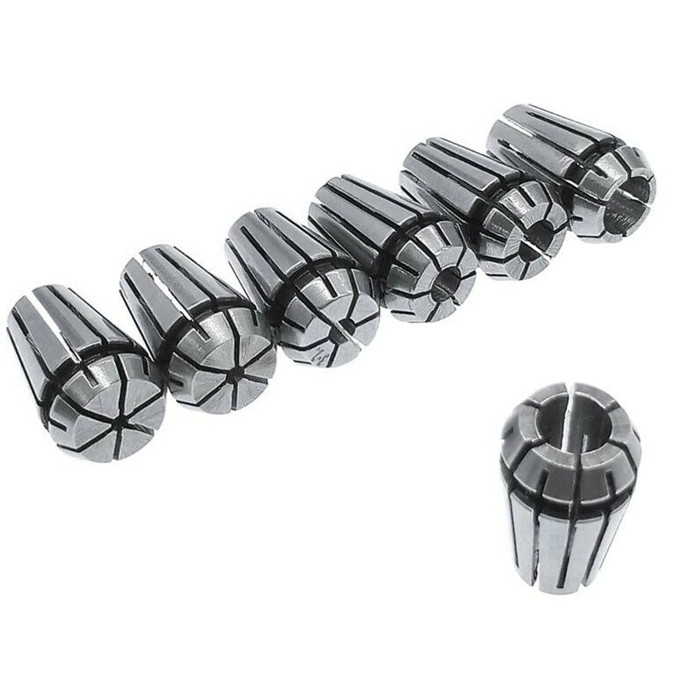 ER11 Spring Collet Chuck Set Made of Hardened Material 7 Metric Shank Sizes for CNC Milling Lathe Tool Engraving Machine