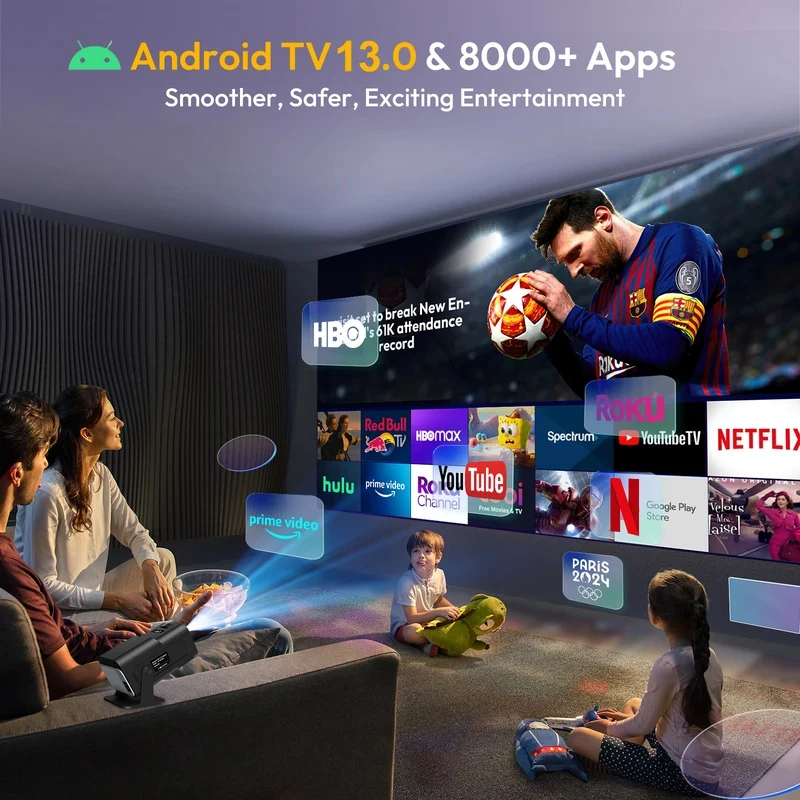 2026 신형 HY320 프로젝터 안드로이드 11 390ANSI HD 4K 네이티브 1080P 듀얼 Wifi6 BT5.0 시네마급 휴대용 프로젝터 HY300 업그레이드 버전