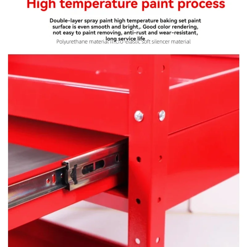 Tool Car Multi-functional Auto Repair Three-layer Tool Cabinet Auto Repair Mobile Shelf Layer Drawer Type Trolley auto repair tool cabinet