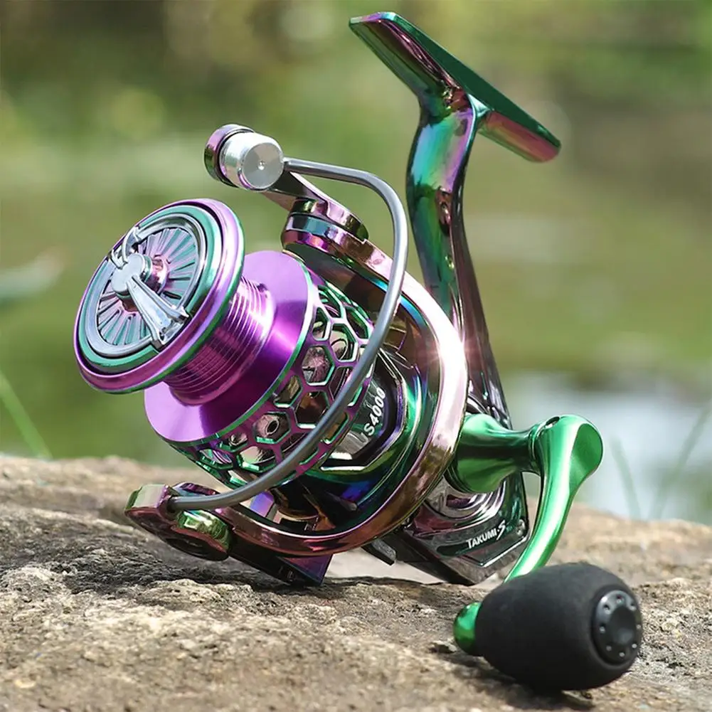 Colorful Metal Line Cup Spinning Wheel Spool Fishing Reel Ultra-Smooth  Wear-Resistant Fishing Tackle For Freshwater Saltwater