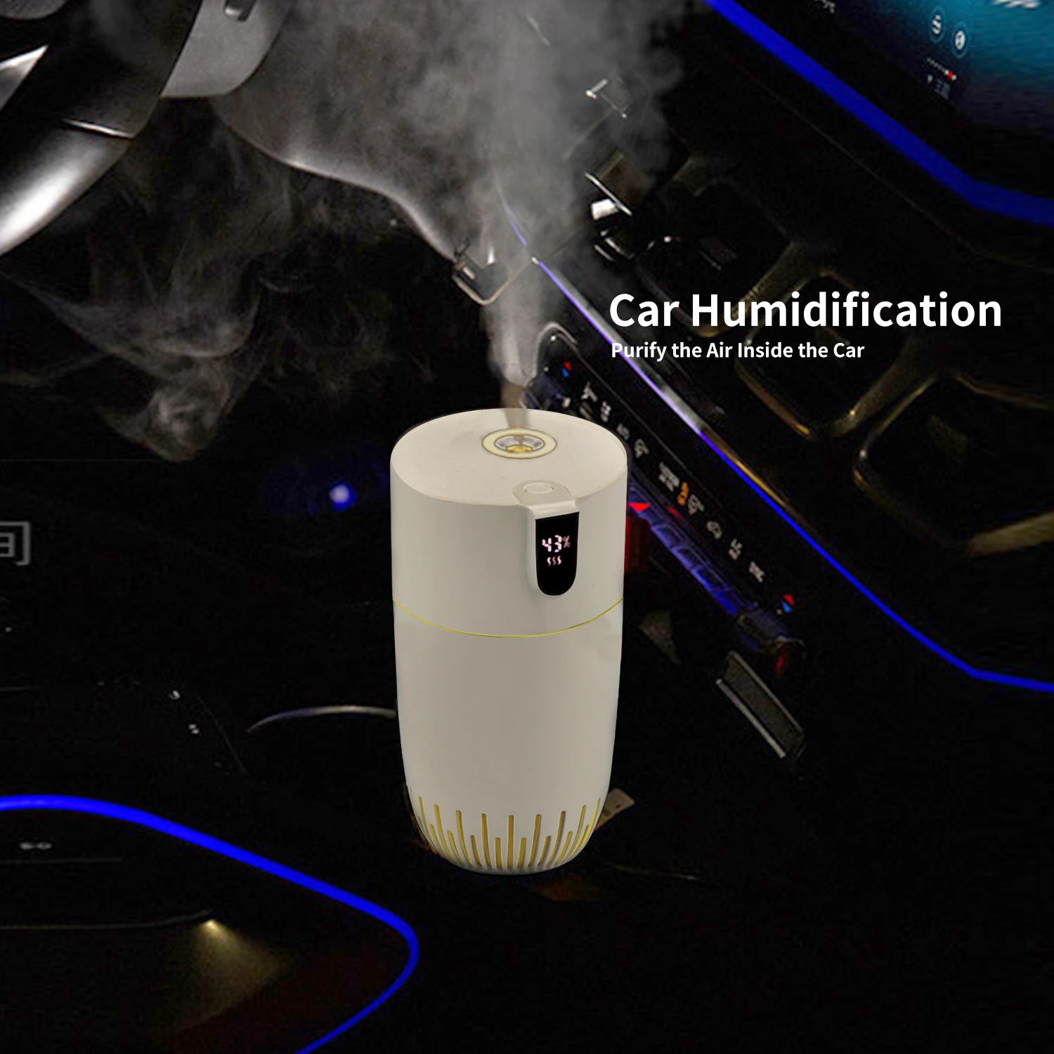 450ML Portable Air Humidifier Spray Mist Essential Oil Diffuser USB Rechargeable 2000mAh Battery Aromatherapy Diffuser for Car