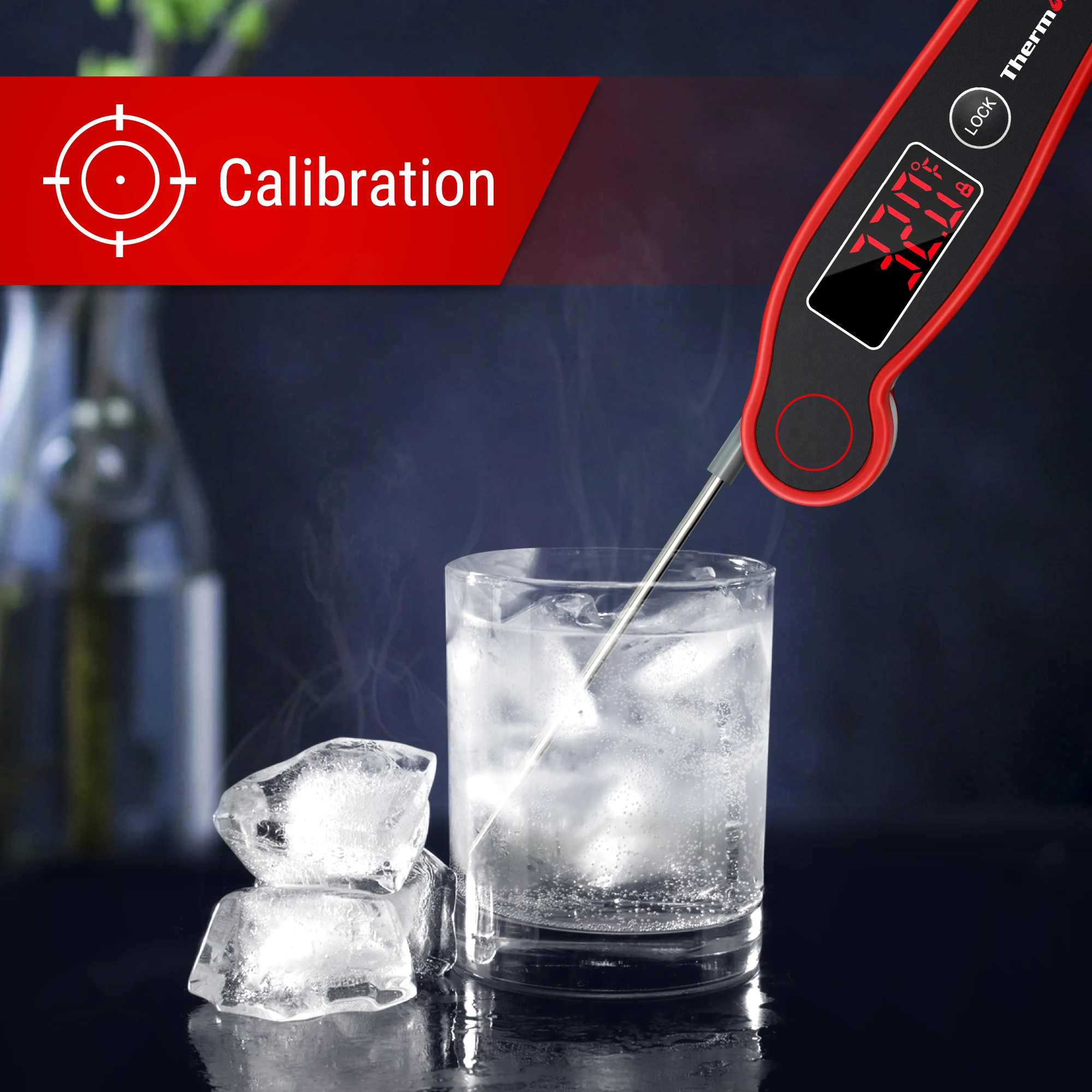 ThermoPro TP19 Fast Reading Waterproof LED Display Antimicrobial Meat Thermometer Digital BBQ Thermometer With Backlight 4