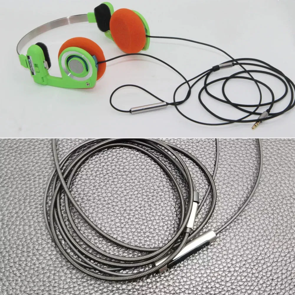 Upgrade Repair Headphone Cable for KOSS PP Portable Portapro Porta-Pro KSC75 KSC35 DIY Replacement Cable Cord With Mic Remote
