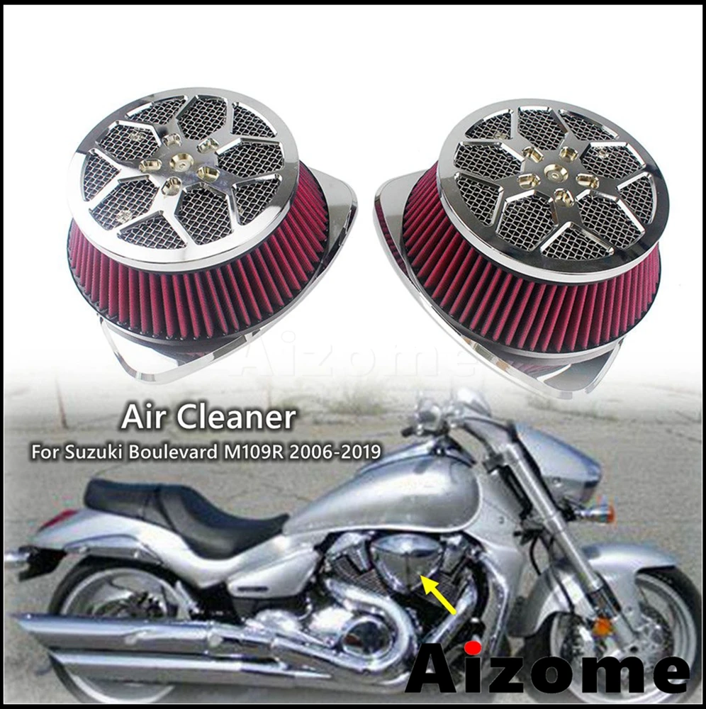 

Алюминиевые Воздушные Фильтры Очиститель двигателя мотоцикла для Suzuki 8-19