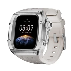 Eco-Friendly Food-Grade 316 Stainless Steel Lightweight Shockproof Case (Steel White 46mm)