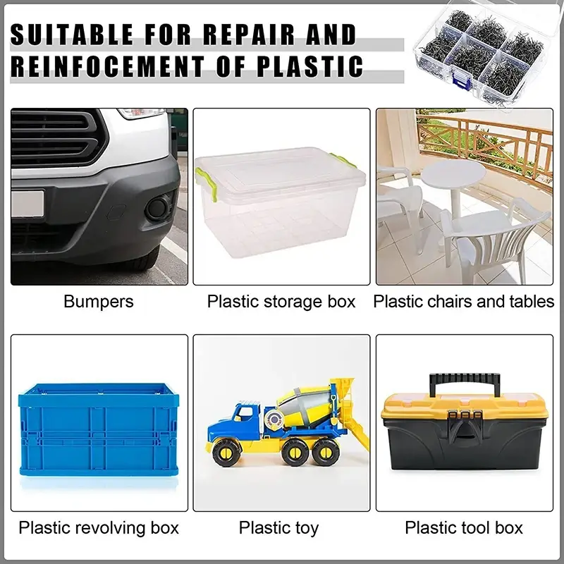 100-600Pcs Auto Plastic Repair Welding Nails Car Bumper Repair Welded Stud Precut Wave Nails Machine Welding Hot Stapler - Image 5