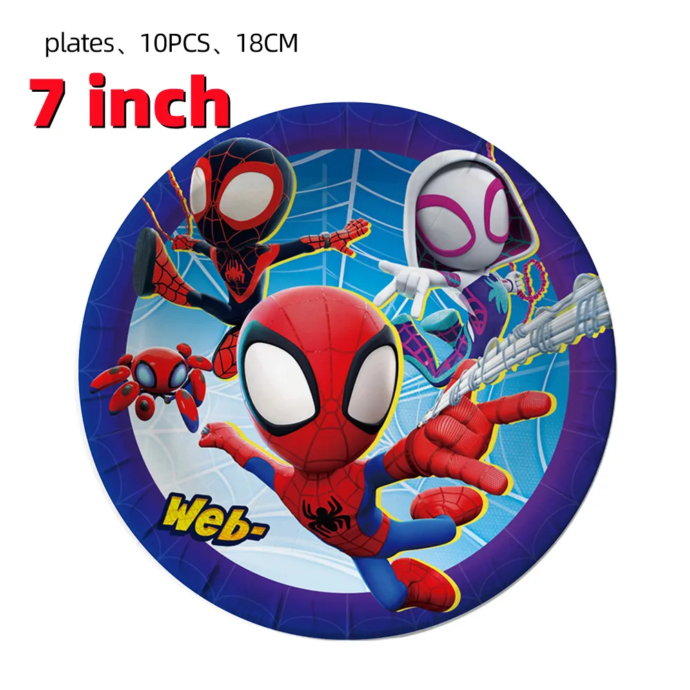 Kit De Fête Spidey Et Ses Amis - Assiettes, Tasses, Nappe, Serviettes, Neuf Sous Blister