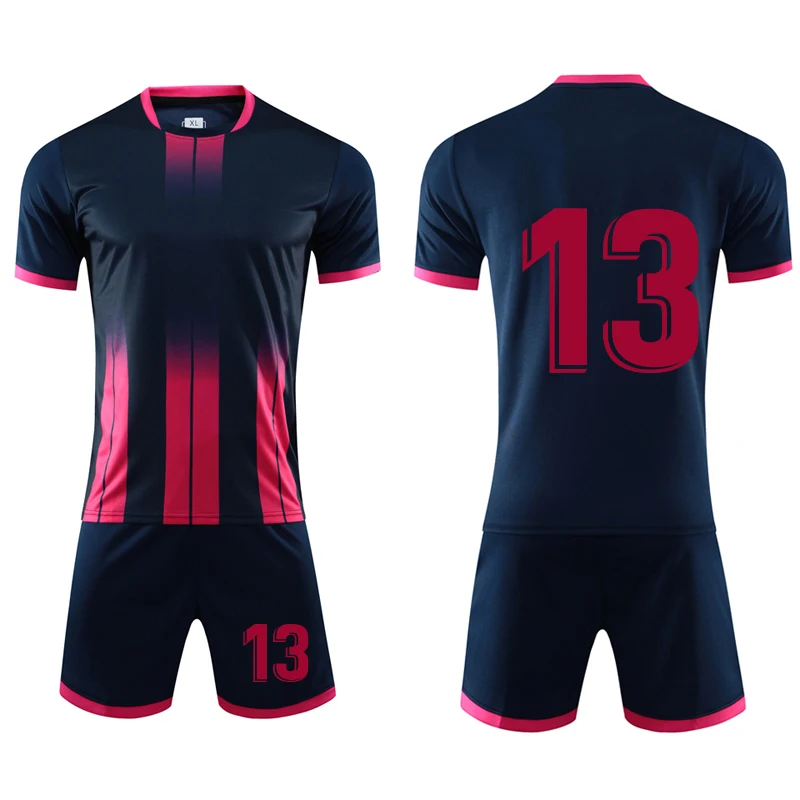 Diy Men Soccer Jersey Set Uniforms Kits, Jersey Football Kids,Adult Tracksuit Football Shirt Shorts Suit Uniform 3XS-3XL