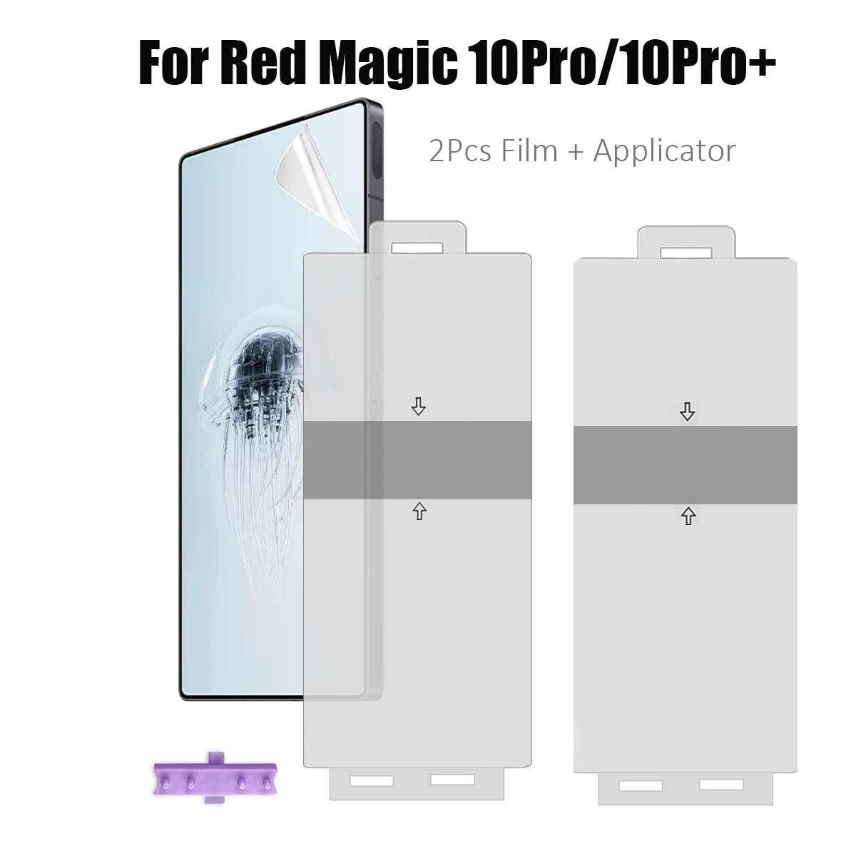 Premium Hydrogel Full Coverage Screen Protector Film - 2 Pack with Installation Tools