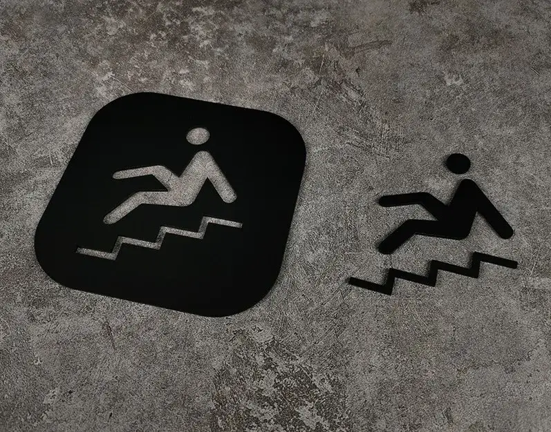 Toilet Signs Hollow Squatting Reminder Signage Doorplate Warm Reminders Indicator Plaque Plate Bathroom WC Wall Door Sticker - Image 18