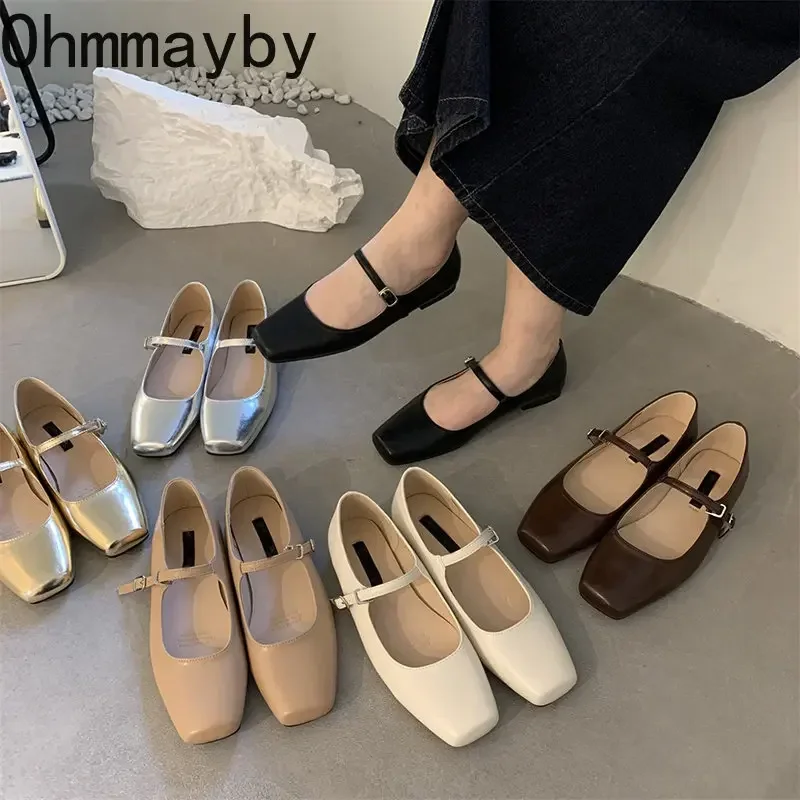 Women Shoes Spring Single Fashion Shallow Slip On Flat Casual Outdoor Ballerina Shoe