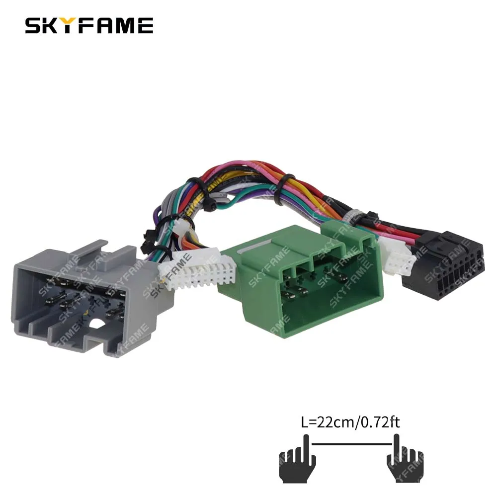 16Pin Car Wiring Harness Adapter Canbus Box Decoder Android Radio Power Cable For Volvo S80 XC70 V70 S60 SKYFAME automobile connector