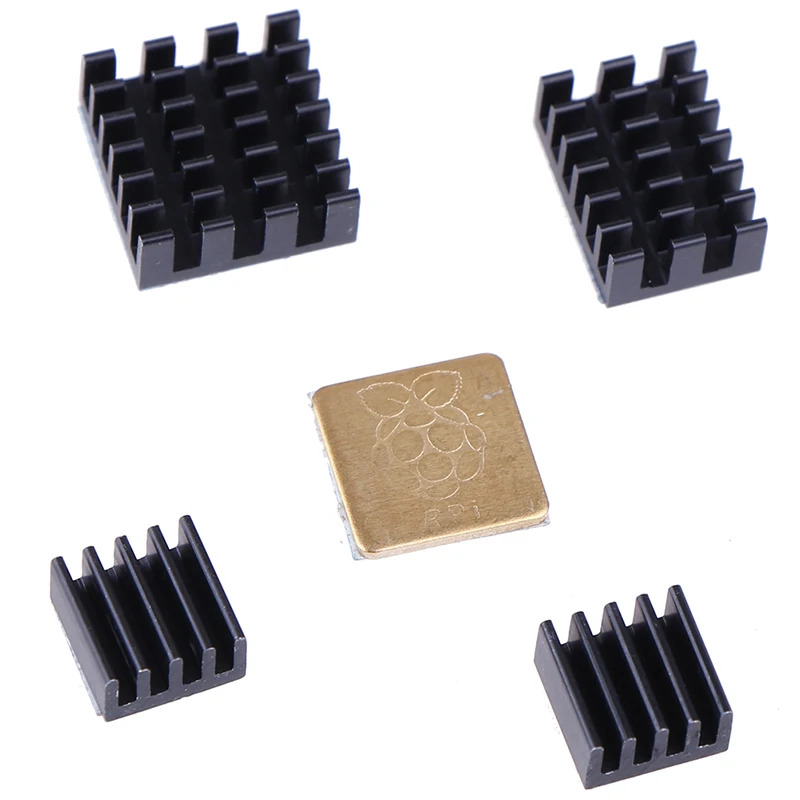 Gold Aluminum Heatsink Radiator Cooler Kit - 5 Piece Set