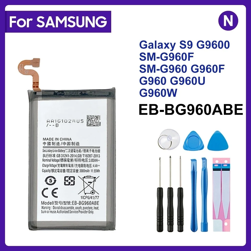 Per Samsung Galaxy S9 G9600 Per Batteria Samsung Eb-Bg960Abe Ebbg960Abe G960F Sm-G960 Originale Sostituire La Batteria Del Telefono 3000Mah