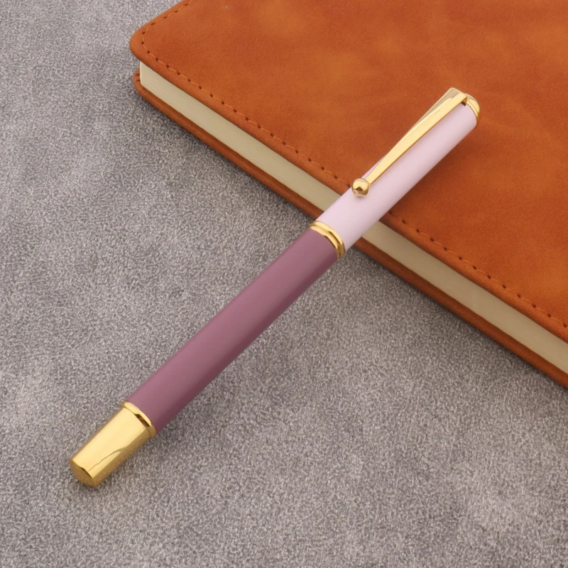 1pc Brand New Metal Fountain pen matte purple Stationery Office School Supplies Writing Gift 3