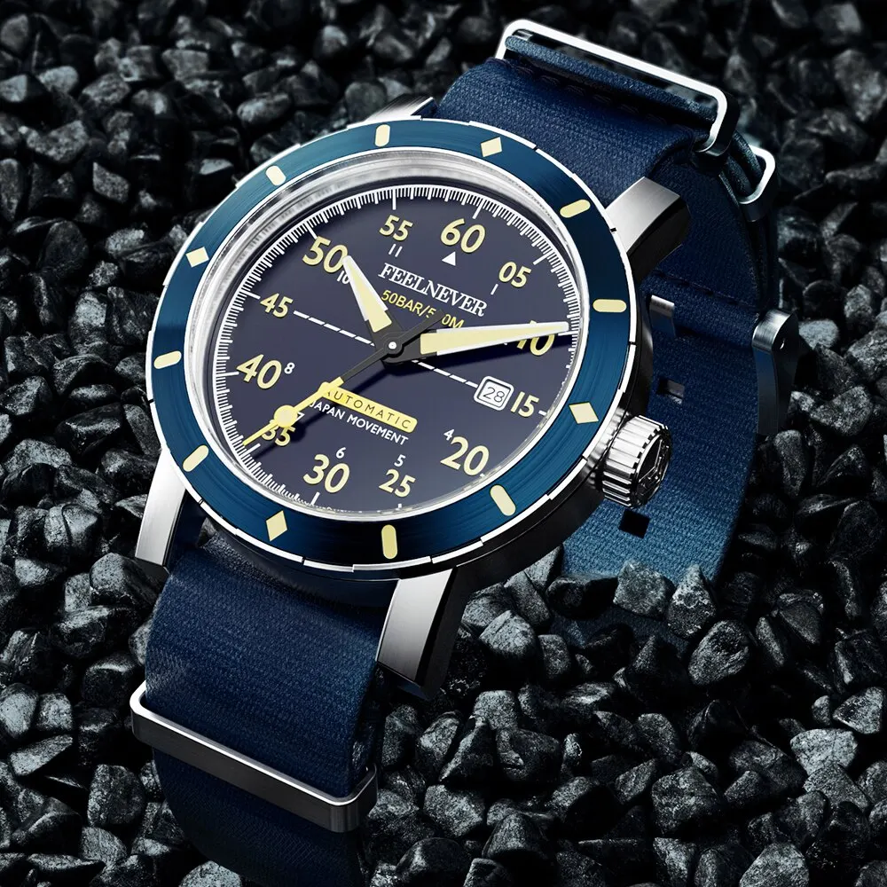 2024 New Men Watch Automatic Mechanical Wristwatch Sapphire Diver Watch 500M Waterproof Diving Sports Watches Men Reloj Hombre