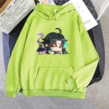 

Genshin Impact Hoodie Kawaii Top Xiao Graphic Print Sweatshirt Women Girl Casual Sportswear Cute Printing Pullovers Dropshipping