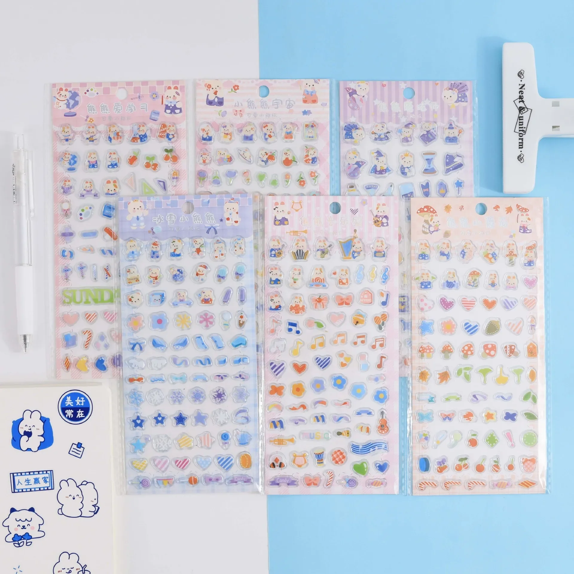 

Cartoon Mini Hand Tent Sticker Material Cute Dropping Glue 3D Children's Waterproof Cup Decoration Small Pattern Decal