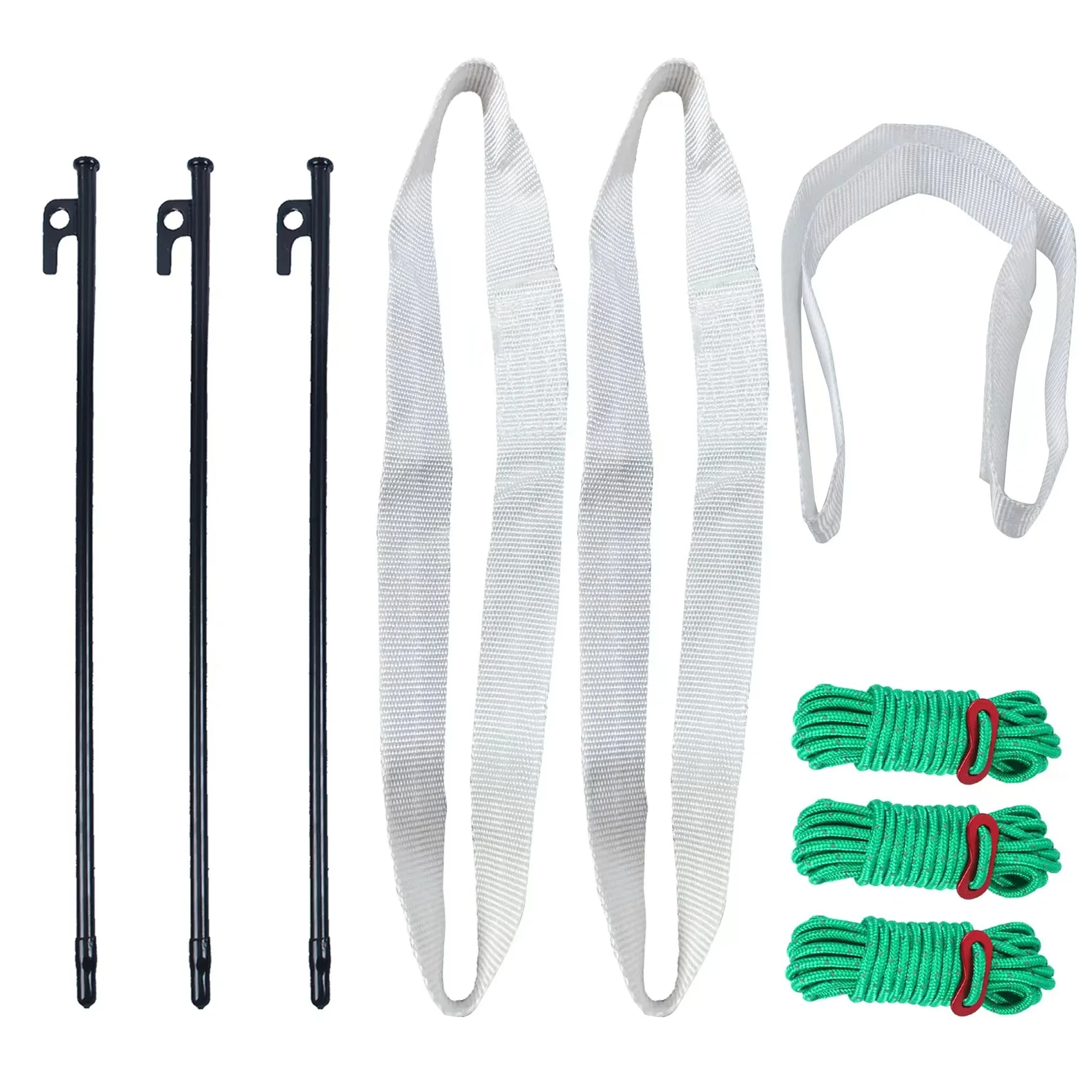 

Heavy Duty Steel Tree Stake Kits,Tree Staking and Supports Kits for Young Trees Against Bad Weather, Include 3 PCS Tree Straps f