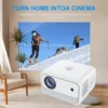 Upgraded Mini Projector Video Projector HD 1080P Supported Portable Home Projector Compatible with  HDMI,  Laptop, iPhone 1