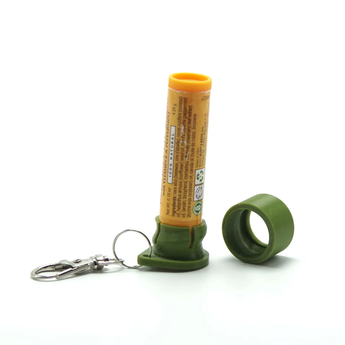 Lip Balm Portable Holder With Keychain hook - Lipstick Carrier - Locking type For Bees Lip Balm 3