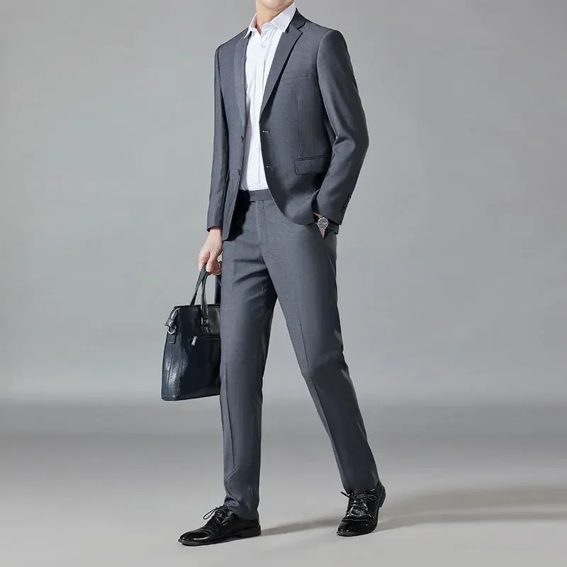 

Business Casual Mens (suit + Western Pants) High-quality Fashion Banquet Party Men's Dress Slim Slim Handsome Suit Two-piece Set