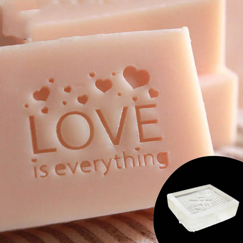 Love is everything Love series soap stamp, handmade resin seal, DIY crafts for soap making tools