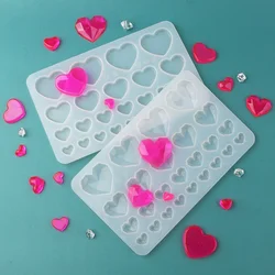 Multicavity Diamond Love Candle Decoration Silicone Mold Peach Heart Candy Biscuit Cake Chocolate Mould Crystal Making Ice Tray