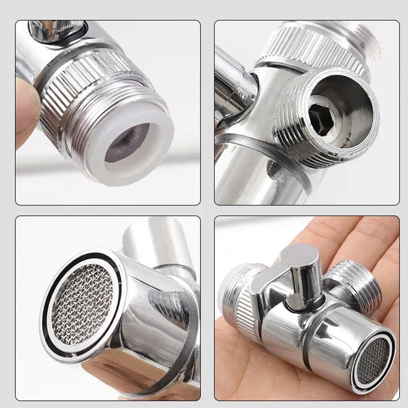 M22/M24 Faucet Adapter Switch Kitchen Sink Splitter Diverter Valve Water Tap Connector for Toilet Bidet Shower Bathroom Kitchen