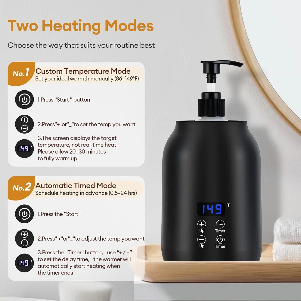 Massage Oil Heater Lotion Essential Cream Bottle Warmer LED Display Temperature Control Quick Heating Body Oils For Salon SPA
