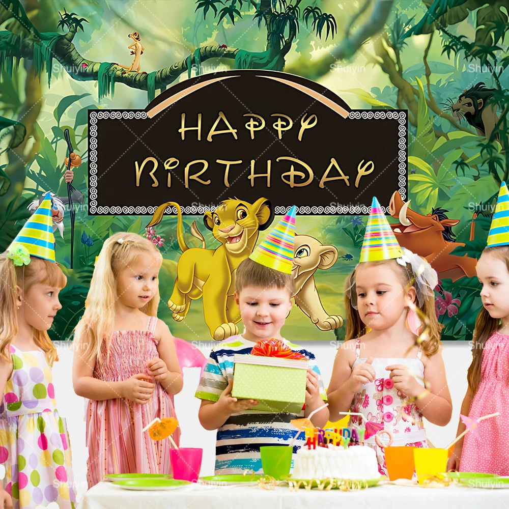 Lion King Cartoon Party Decoration Banner for Children's Birthday & Baby Baptism