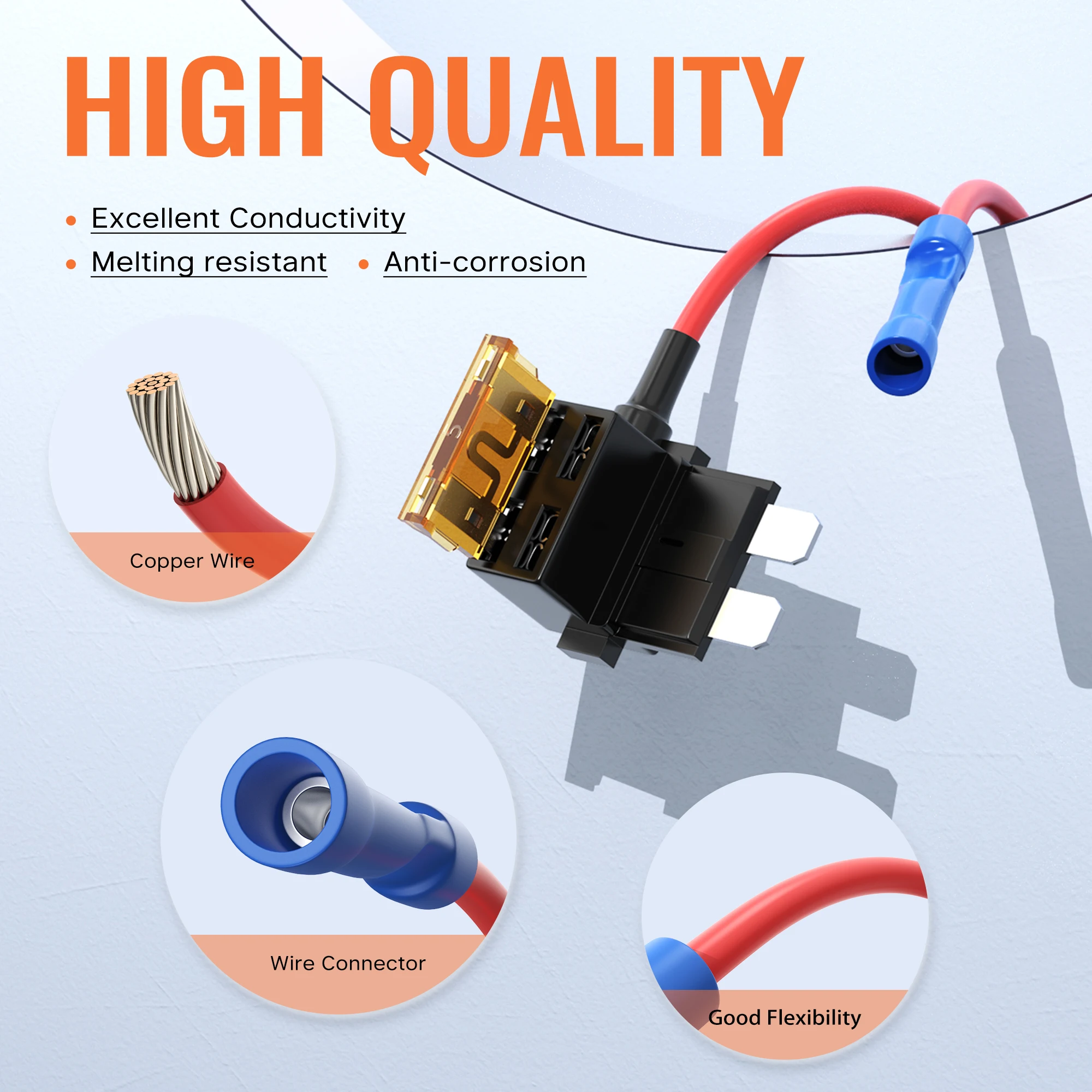 16PCS 12V Fuse Taps Low Profile Mini Micro2 Fuse Holder Automotive Car Add a Circuit Fuses Kit ATO ATC ATM APM Fuses Adapter