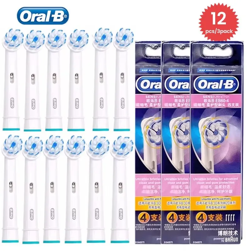 Oral B Sensitive Ultra Soft Bristle Brush Heads