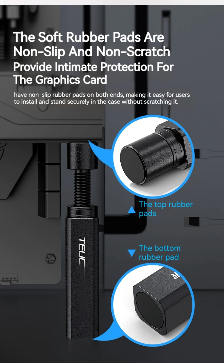 VC-18 Graphics Card Holder GPU Support Adjustable Telescopic Rotary Screw Video