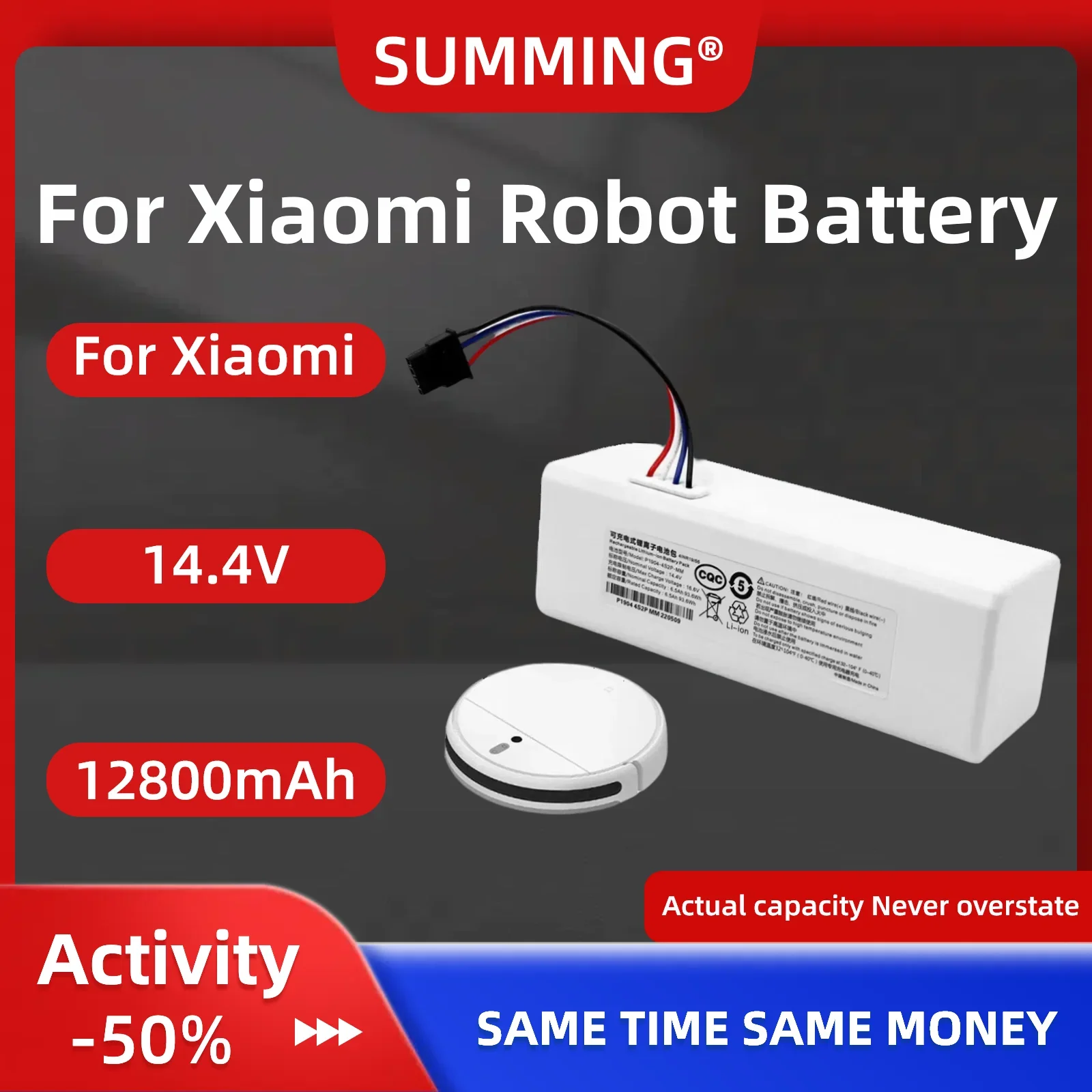 

100% Original for Xiaomi Mijia 1C Robot Battery P1904-4S1P-MM Mijia Vacuum Cleaner Sweeping Mopping Robot Replacement Battery G1