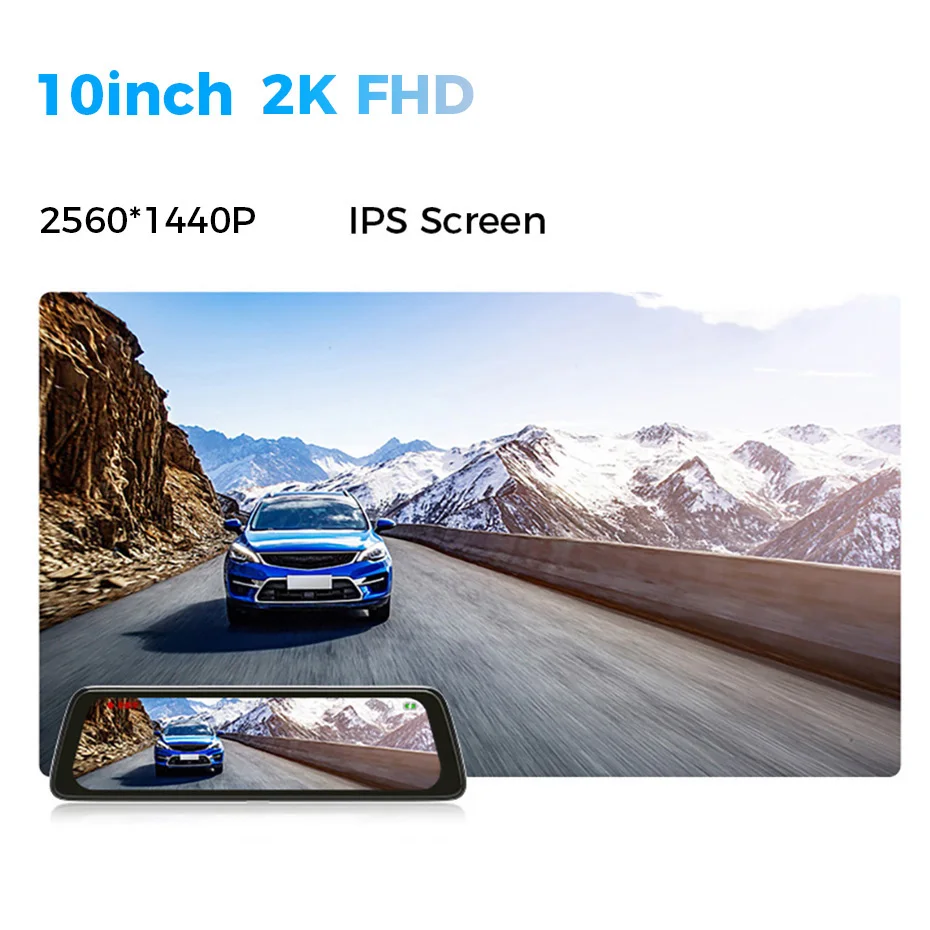 Car DVR WIFI 2K Rear View Mirror Video Recorder 3 IN 1 FHD Video 10 Inch Dash Cam Sony Lens with Rearview Camera Mirror