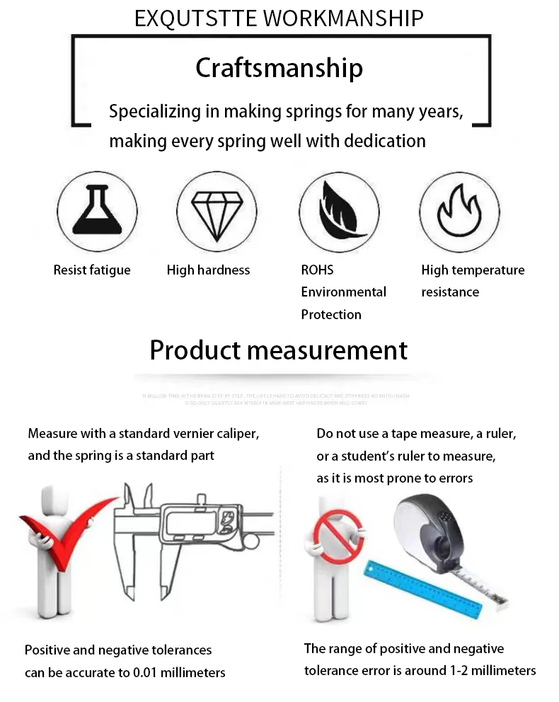 WD4,0 mm Außendurchmesser, 18–35 mm, Länge 100–500 mm, 65 MN lange Stahlfedern – Druckspulen mit hohem Kohlenstoffgehalt für Industriemaschinen und Automobile – Detail 8