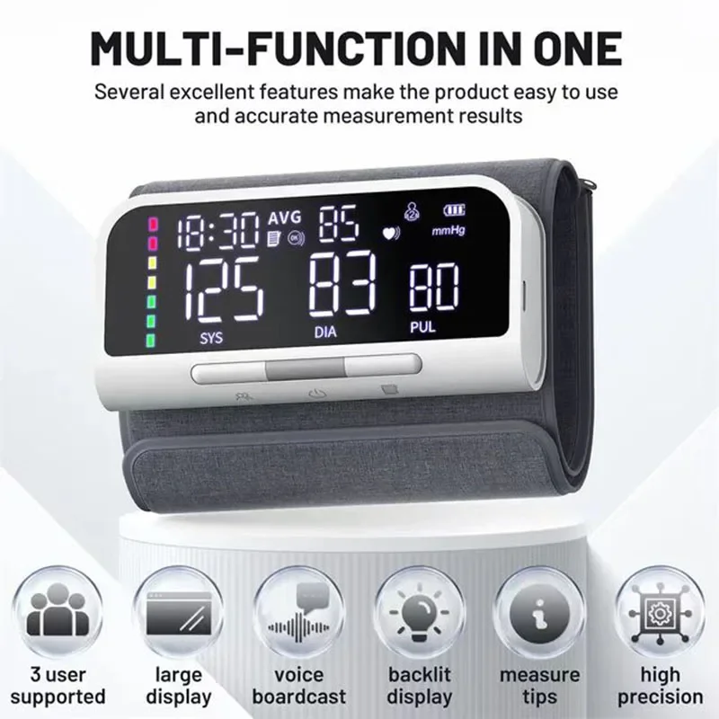 Blood pressure monitor Bluetooth voice arm blood pressure monitor USB intelligent LCD large screen monitor