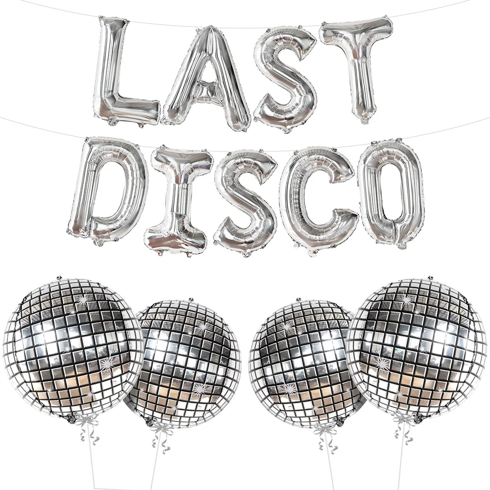 

Silver Last Disco Balloons Disco Bachelorette Party Disco Ball Balloon Bridal Shower Dancing Queen Party Decorations Supplies