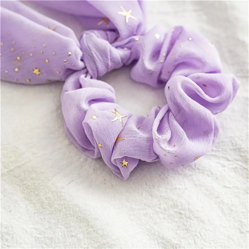 Santa Claus Bows Hair Scrunchies Long ribbon Ponytail Scarf Hair Tie Women Girls Elastic Bands Christmas Accessories