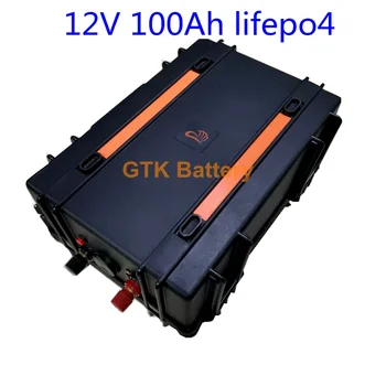 GTK 12V 100AH Lifepo4 battery with 100A BMS built in 4S 12.8V  for Golf cart RV Solar energy storage battery two-wheeled vehicle 1