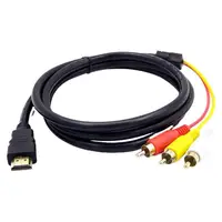 1.5M HDMI-compatible Male to 3 RCA Audio Video AV Component Cable Audio Video Wire Cable Connector Adapter for Set-Top Box To TV