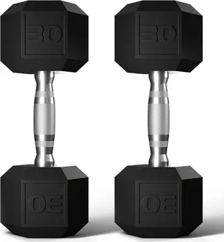Dumbbells Set Rubber Coated Hex Hand Weights Exercise & Fitness for Home Gym Workouts Strength Training Equipment 1